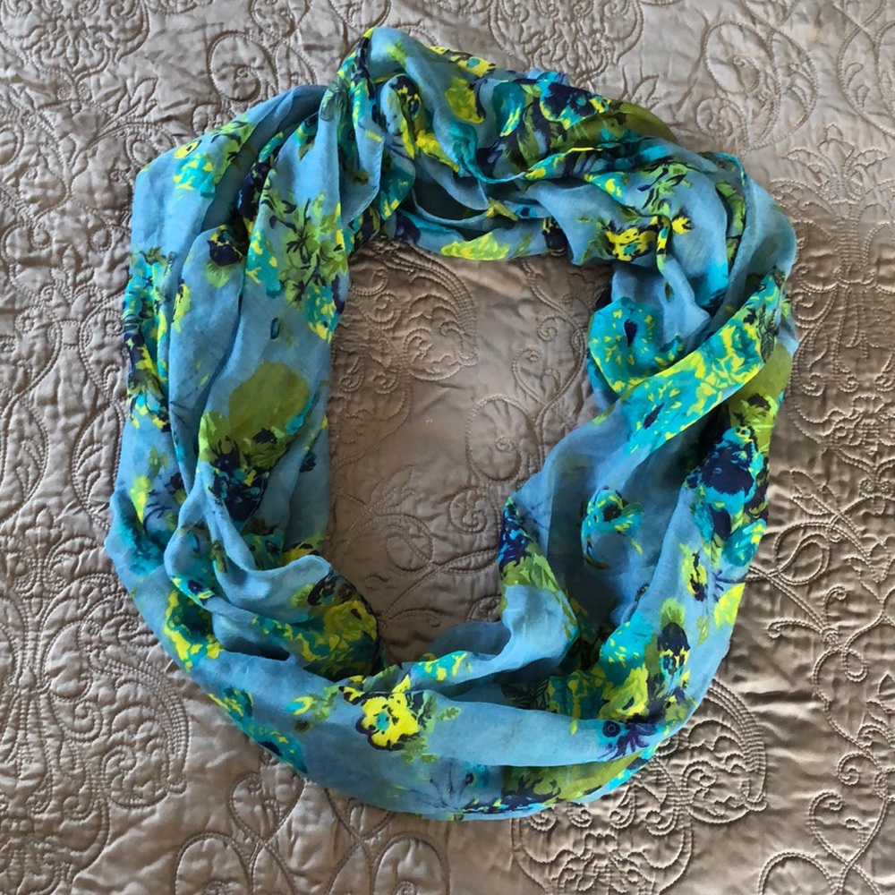 Blue and Green Infinity Scarf